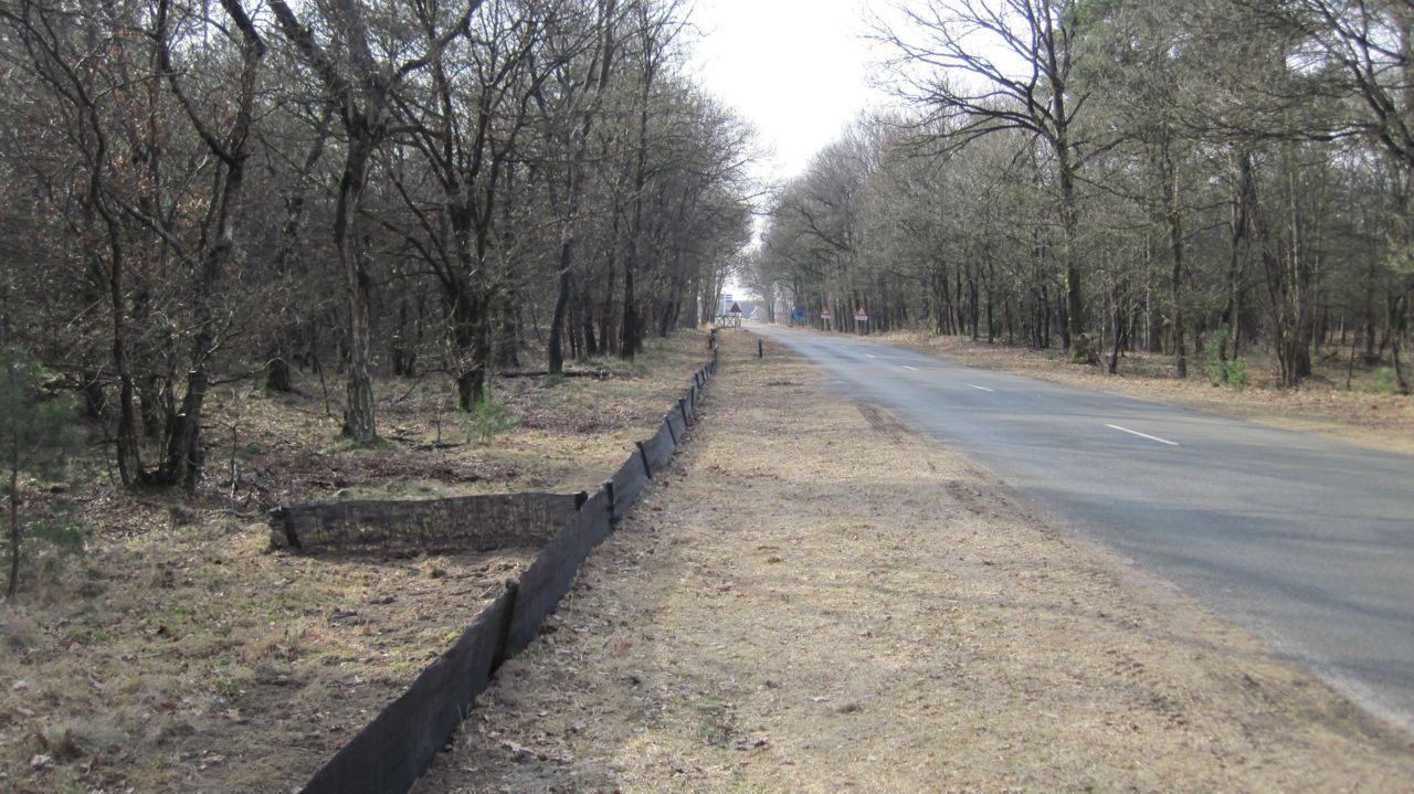 Op 22 februari zijn aan de Heetweg te Kootwijk de schermen geplaatst (foto: Kris Joosten)