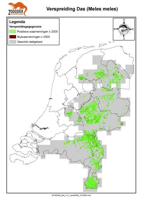 Verspreiding das (Zoogdiervereniging)