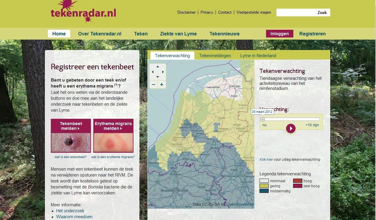 Homepage Tekenradar.nl