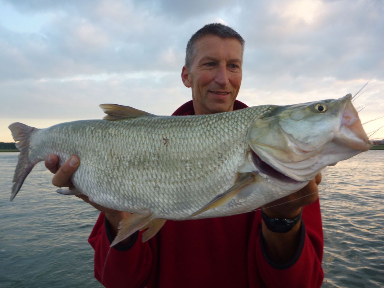 Grote roofblei gevangen door Jan Verkade tijdens het zeebaarzen (foto: Joop Folkers)