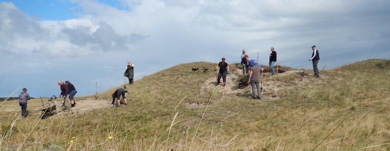 Plaggen van de Texel geocache (foto: Kars Veling)