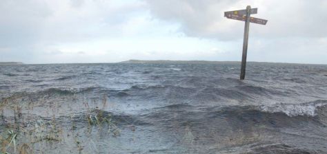 De Slufter tijdens het hoge water (foto: Sytske Dijksen)