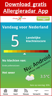 Screenshot Allergieradar App