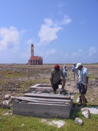 A freshwater well on Klein Curacao: Barren landscape in 2005 (photo: Dolfi Debrot)