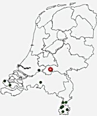 Waarnemingen kadeni-stofuil vanaf 2010, rode stip de waarneming van 23 oktober (bron: NDFF)