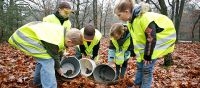 Ook de jeugd helpt regelmatig bij het overzetten van de padden (foto: Jelger Herder)