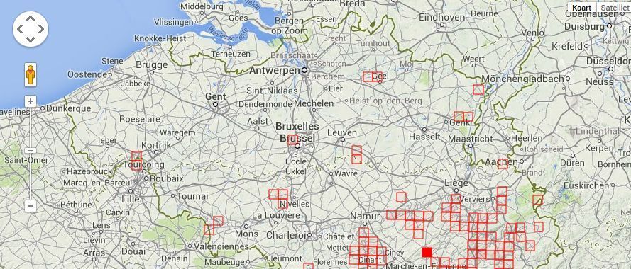Vindplaatsen van de Ringslang in Vlaanderen. (foto: www.waarnemingen.be)