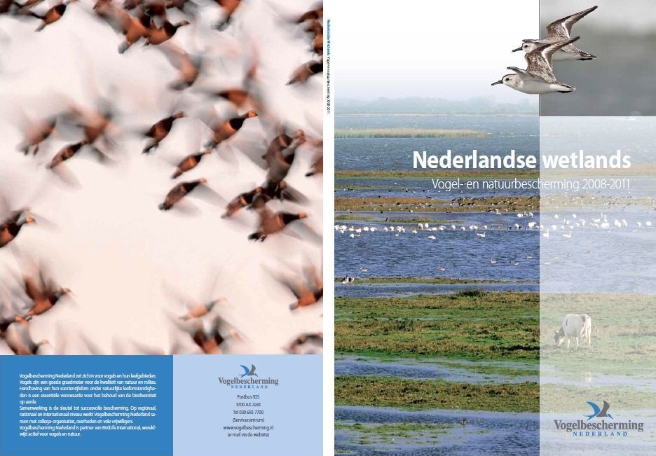 Omslag rapport ’Nederlandse wetlands. Vogel- en natuurbescherming 2008-2011’ (foto: Vogelbescherming)